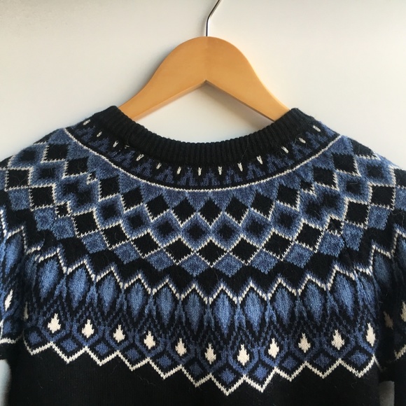 NWT H&M L.O.G.G. Black Fairisle Sweater - Picture 8 of 8